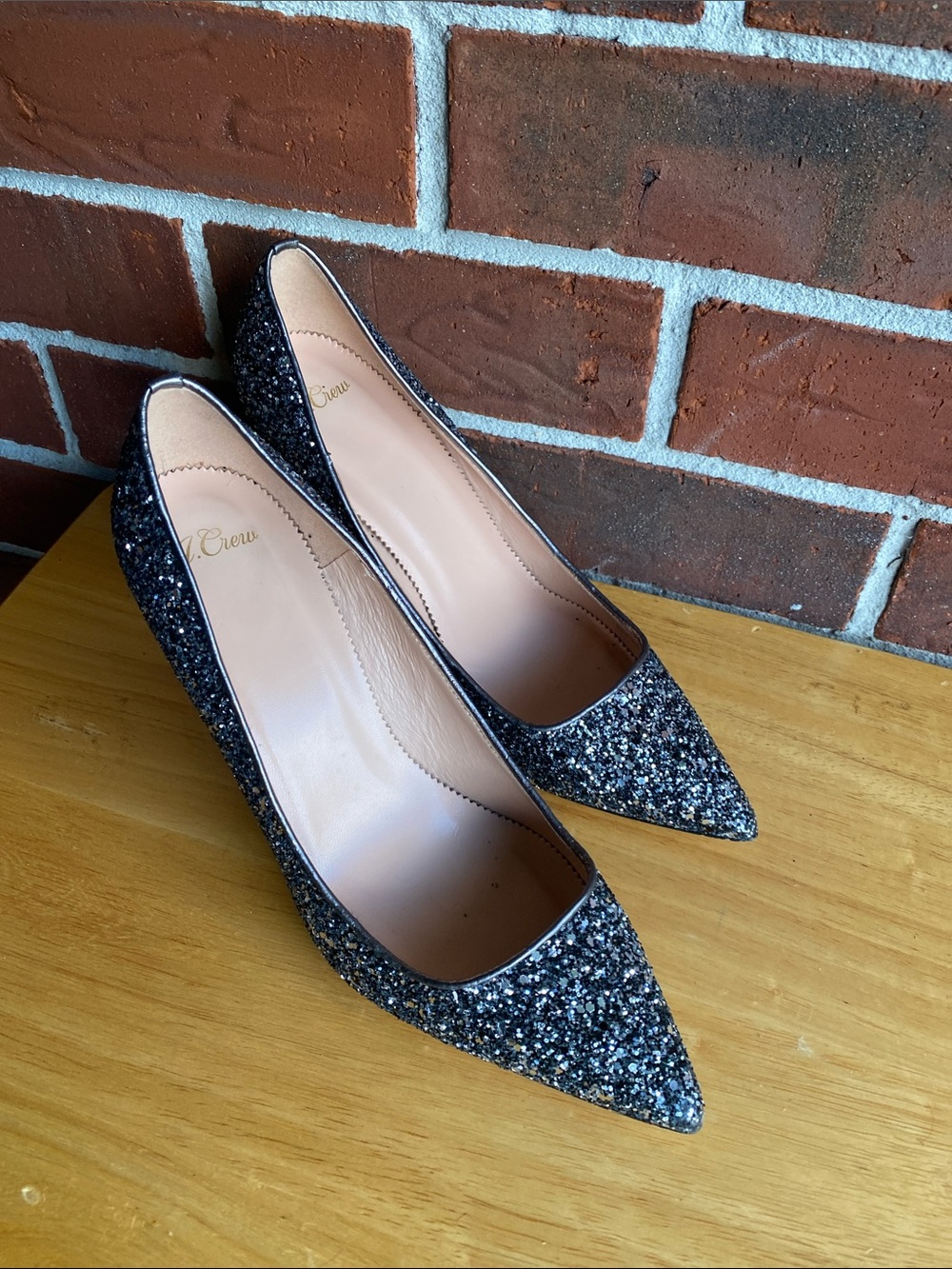 J.Crew Elsie Pump in Gunmetal
Glitter Size 10